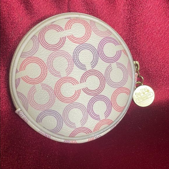Coach Multicolor Circle Pattern Key & Card Holder x - Picture 4 of 7